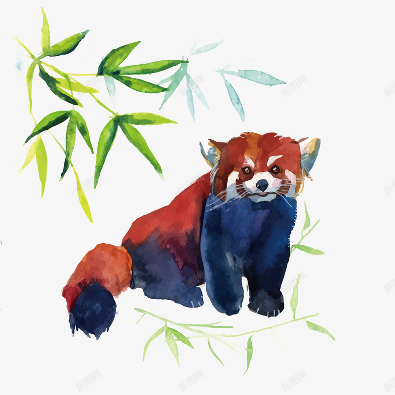 小熊猫矢量图eps免抠素材_88icon https://88icon.com PNG图片 PNG图片素材 PNG素材 PNG素材免费 PNG素材免费下载 小熊猫 手绘 水彩 竹子 矢量图