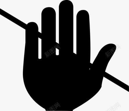 禁止标语禁止手势矢量图图标图标