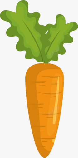 蔬菜叶子卡通胡萝卜装饰图案高清图片