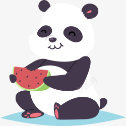 卡通可爱小动物装饰动物头像熊猫素材