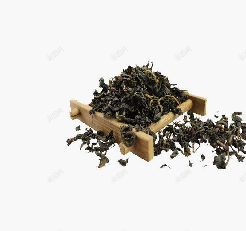 晒干的桑叶png免抠素材_88icon https://88icon.com 健康 养生茶 可泡茶 干货 木质托盘 桑叶 桑叶茶