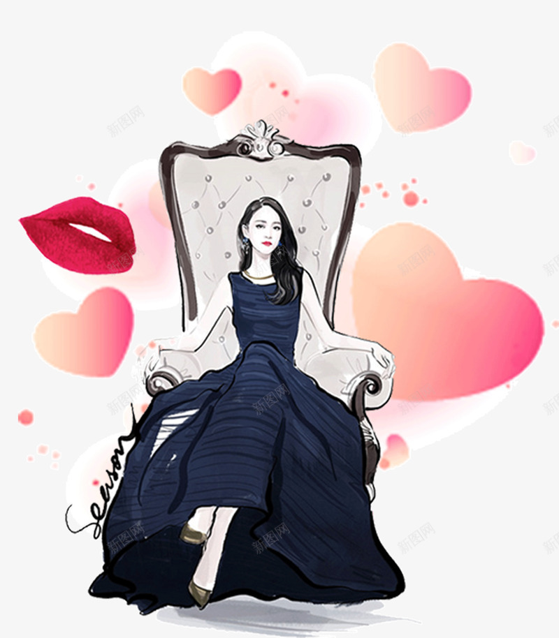 天猫女王节清新美妆促销png免抠素材_88icon https://88icon.com 三八 促销banner 女王节 女生节 女神节 妇女节 手绘美女 清新花卉 粉色清新 美妆 自己的女王 蝴蝶