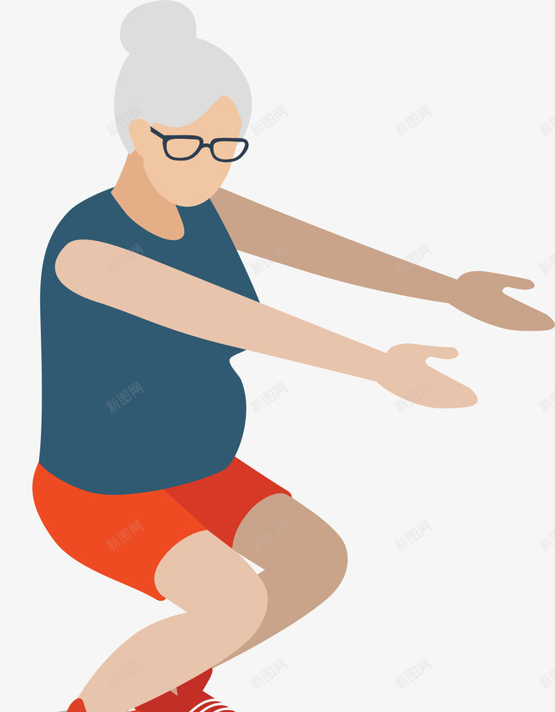 老奶奶锻炼png免抠素材_88icon https://88icon.com 健身 卡通 日常生活 矢量图案 老人 老婆婆卡通 老当益壮 运动老人 锻炼