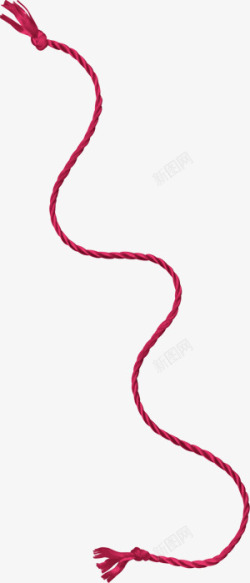 红色绳子漂浮装饰素材