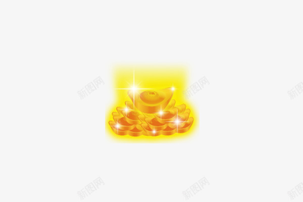 金色发光金元宝卡通png免抠素材_88icon https://88icon.com 元宝 卡通 发光 金色