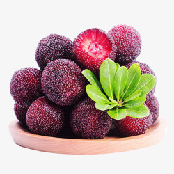 紫色水果冻紫色新鲜的杨梅食物高清图片