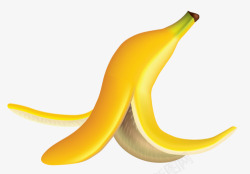 黄色香蕉皮垃圾高清图片