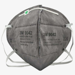 3M防尘口罩灰色防霾口罩高清图片