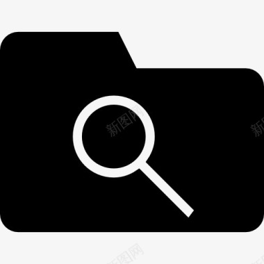 文件夹搜索黑色界面符号图标图标