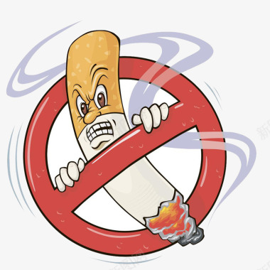 卡通动画卡通禁烟标志图标图标