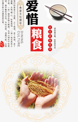 爱惜粮食排版素材