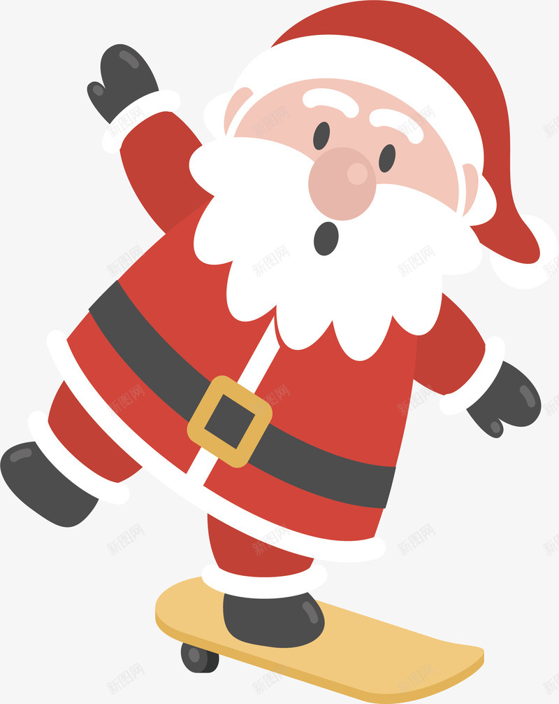 圣诞节玩滑板的圣诞老人矢量图ai免抠素材_88icon https://88icon.com 圣诞老人 圣诞节 滑板 滑板圣诞老人 玩滑板 矢量png 矢量图