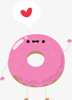 儿童节粉色背景粉红色卡通甜甜圈矢量图高清图片