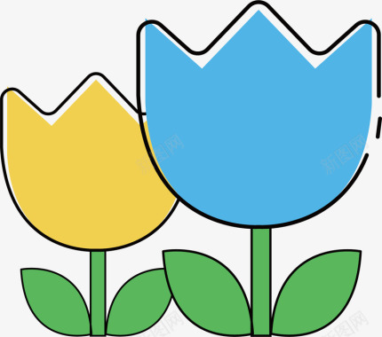 UI卡通花朵矢量图图标图标