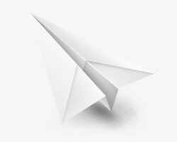 白色卡通纸飞机造型素材
