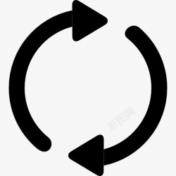 圆形循环两循环箭头图标高清图片