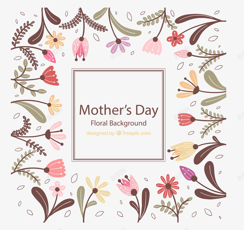 手绘花母亲节大背景png免抠素材_88icon https://88icon.com 一方面 可爱的 叶 女人的一天 妈妈 家庭 庆祝 手绘背景 母亲 母亲节 爱的背景 爱花 背景 背景下 花 花的背景
