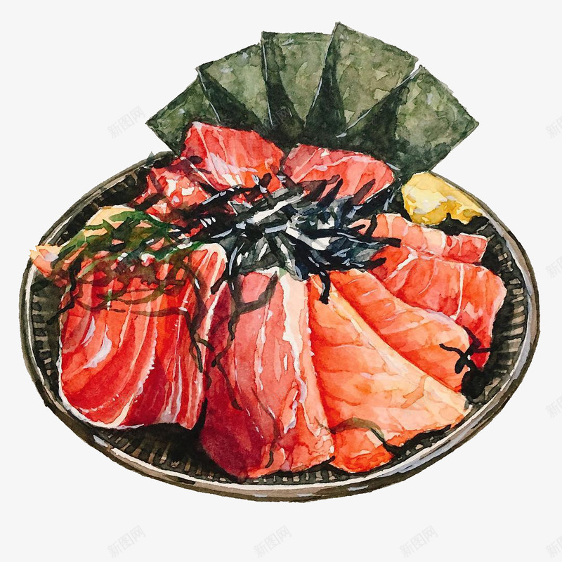 手絵日式生魚片png免抠素材_88icon https://88icon.com 彩鉛 手絵 生魚片 食物