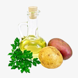 油瓶旁的土豆素材