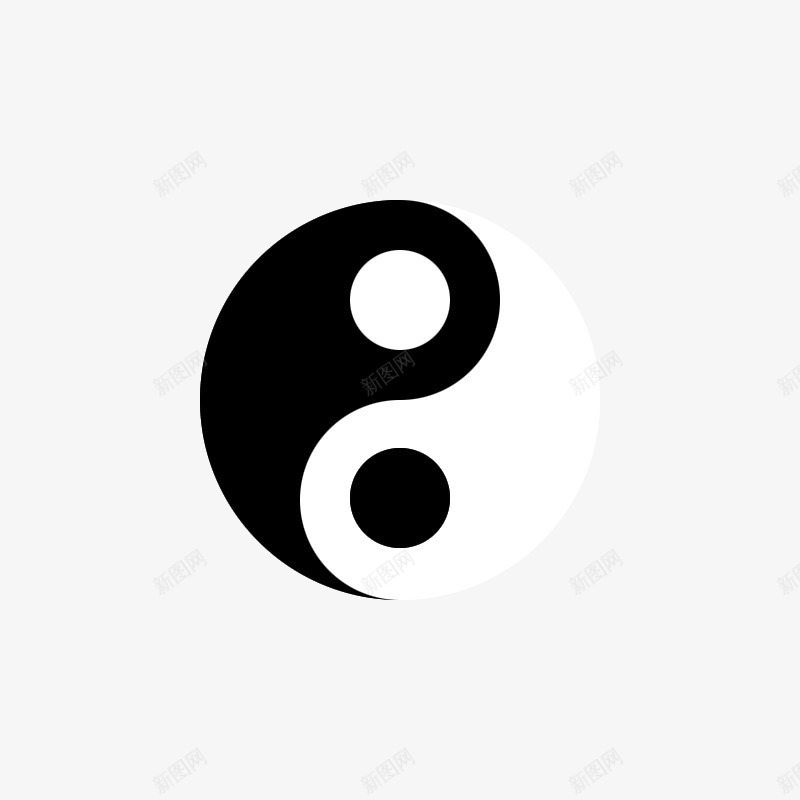 太极八卦png免抠素材_88icon https://88icon.com 中国风 八卦 形状 手绘 道家 黑白分明