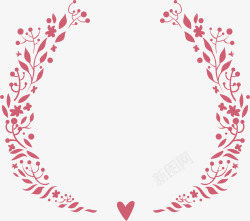 文艺清新花草花环海报装饰素材