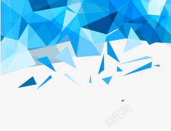 三角菱形蓝色蓝色几何图形碎片高清图片