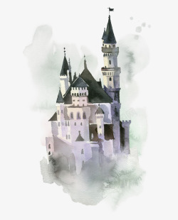卡通文艺城堡装饰海报素材