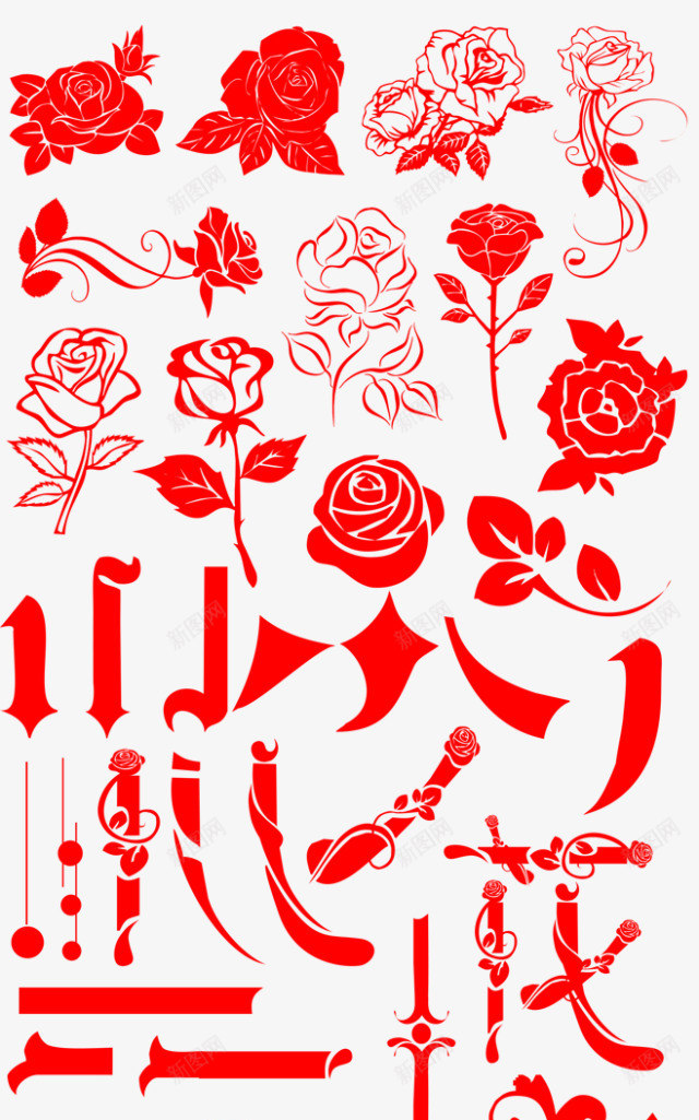 花朵条形png免抠素材_88icon https://88icon.com 素材 纹路 花 颜色