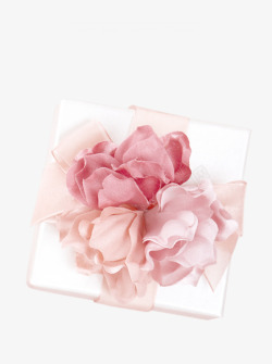 粉色花朵礼物盒素材