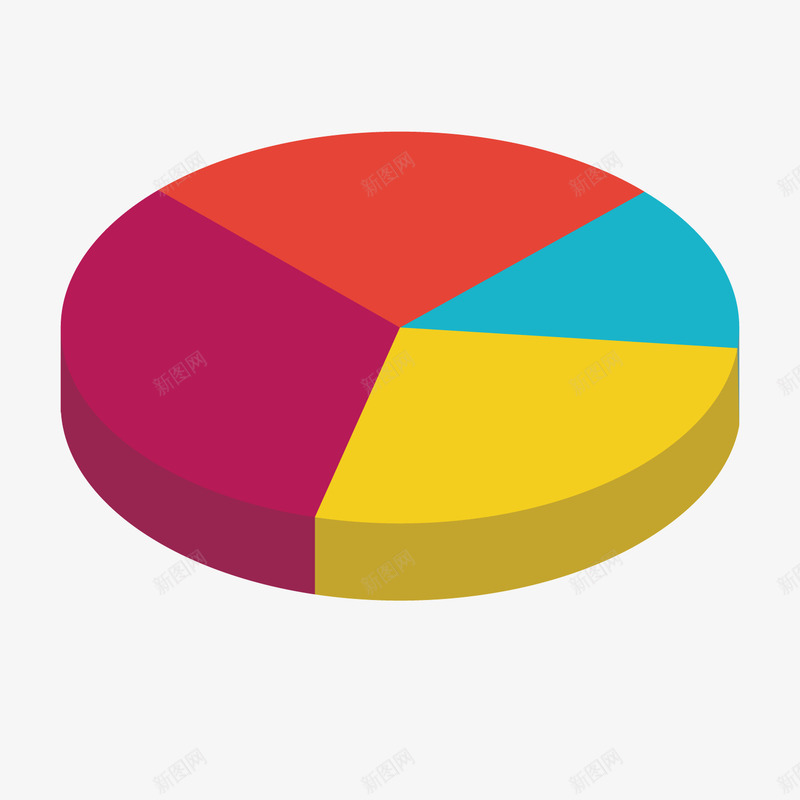 彩色圆形数据矢量图ai免抠素材_88icon https://88icon.com 分析 彩色 素材 饼状图 矢量图