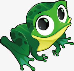 小青蛙手绘卡通可爱动物小青蛙矢量图高清图片