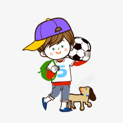踢足球的小朋友可爱的背书包的小朋友踢足球高清图片