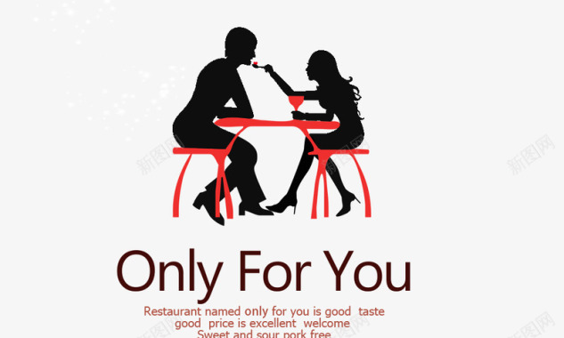 背景图情侣餐厅图标图标