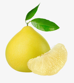 维生素C黄色厚皮白肉柚子高清图片