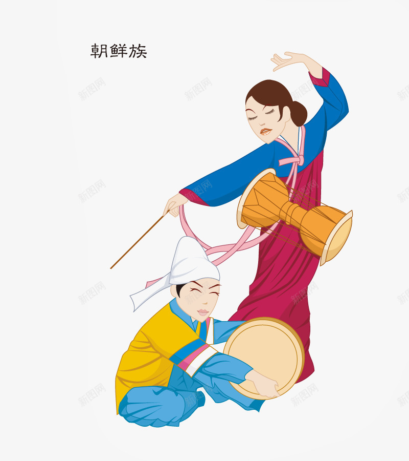 朝鲜族png免抠素材_88icon https://88icon.com 卡通人物 卡通女孩 卡通男孩 少数民族 朝鲜族