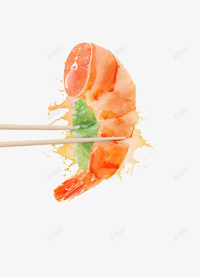 红色虾肉png免抠素材_88icon https://88icon.com 海鲜 筷子 红色 虾 虾肉 食物