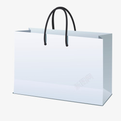 白色手提袋纸袋商品袋矢量图素材