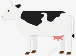 畜牧业奶牛插画矢量图素材