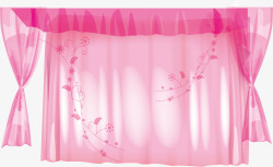 粉红公主窗帘矢量图素材