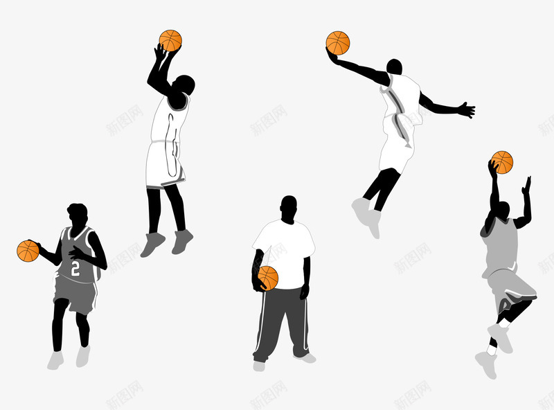 篮球运动员姿势投篮扣蓝运球png免抠素材_88icon https://88icon.com 投篮姿势 矢量运动员 篮球运动员 运球姿势