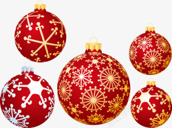 雪花挂件圣诞球装饰元素高清图片