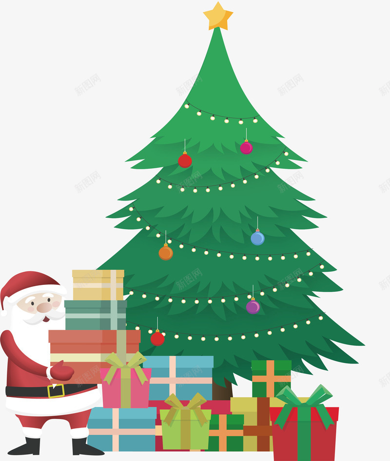 圣诞树下的礼物堆矢量图ai免抠素材_88icon https://88icon.com 圣诞树 圣诞礼物 圣诞老人 圣诞节 矢量png 礼物 礼物堆 矢量图