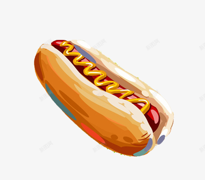 卡通热狗png免抠素材_88icon https://88icon.com 卡通热狗美食免抠 奶油卡通 火腿肠美味 热狗png图片