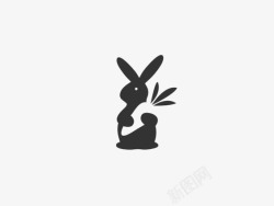 吃萝卜的兔子兔子LOGO图标高清图片