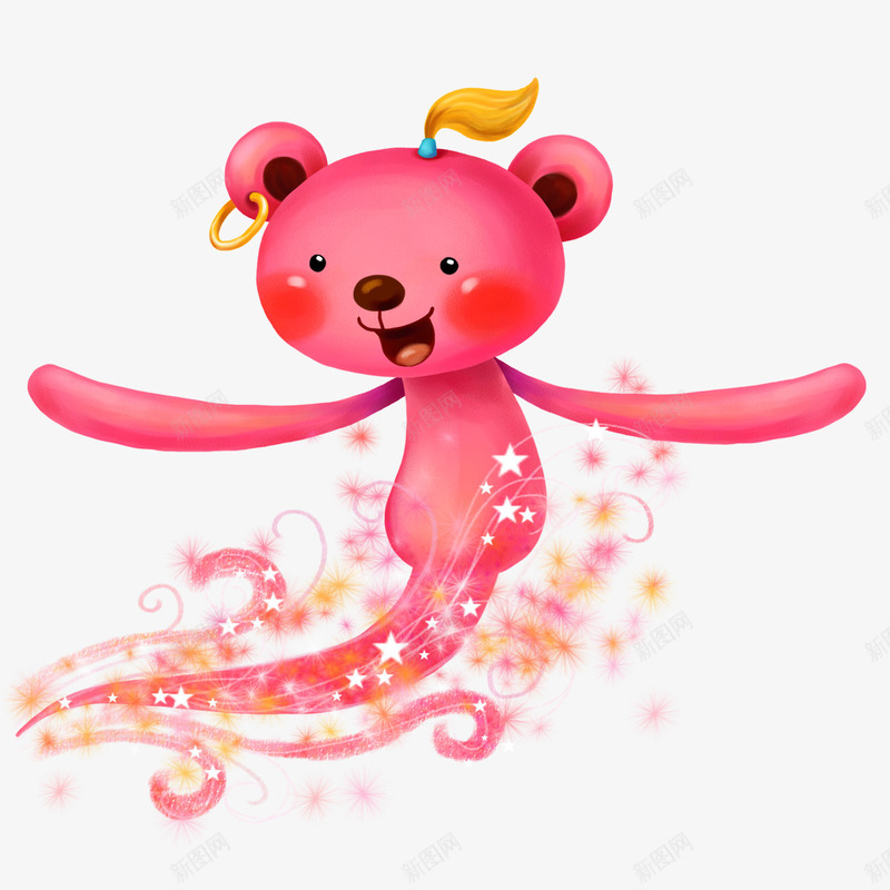粉色可爱玩具小熊png免抠素材_88icon https://88icon.com 卡通 可爱 玩具 粉色