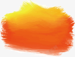 粉刷笔刷橘色渐变水彩涂鸦高清图片