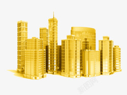 金色建筑群素材