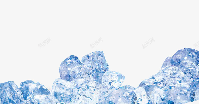 冰块装饰png免抠素材_88icon https://88icon.com 冰块 堆积的冰块 小冰块 碎冰 蓝色