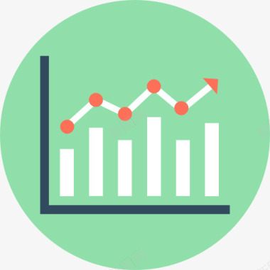 矢量阶梯式统计分析图标图标