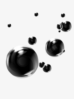 黑色球体黑色质感形状球体高清图片